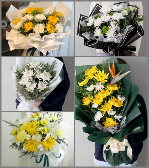 江苏扬州邗江区方巷镇白事花束代送